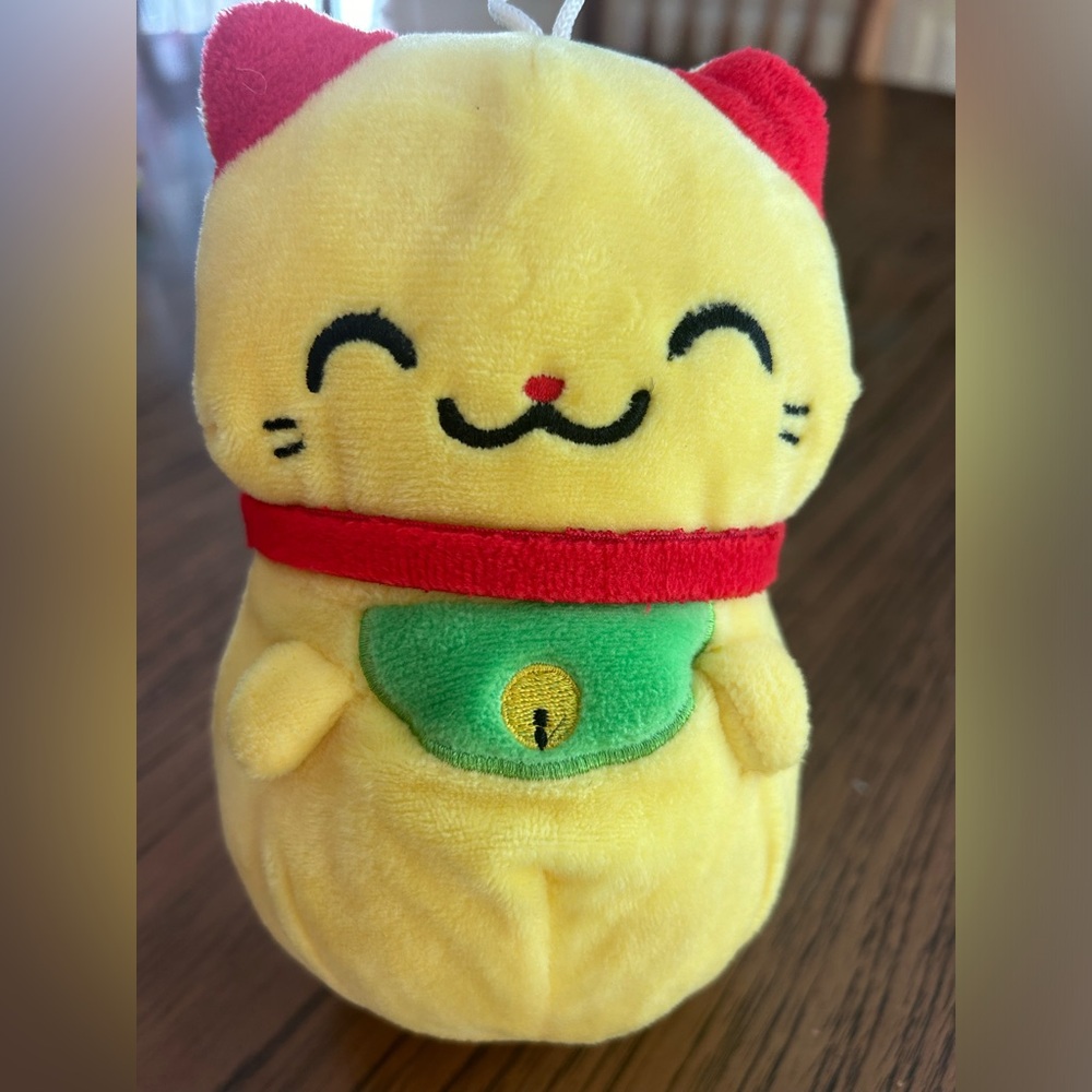 EUC Kleptocat 6 inch plushy yellow and red